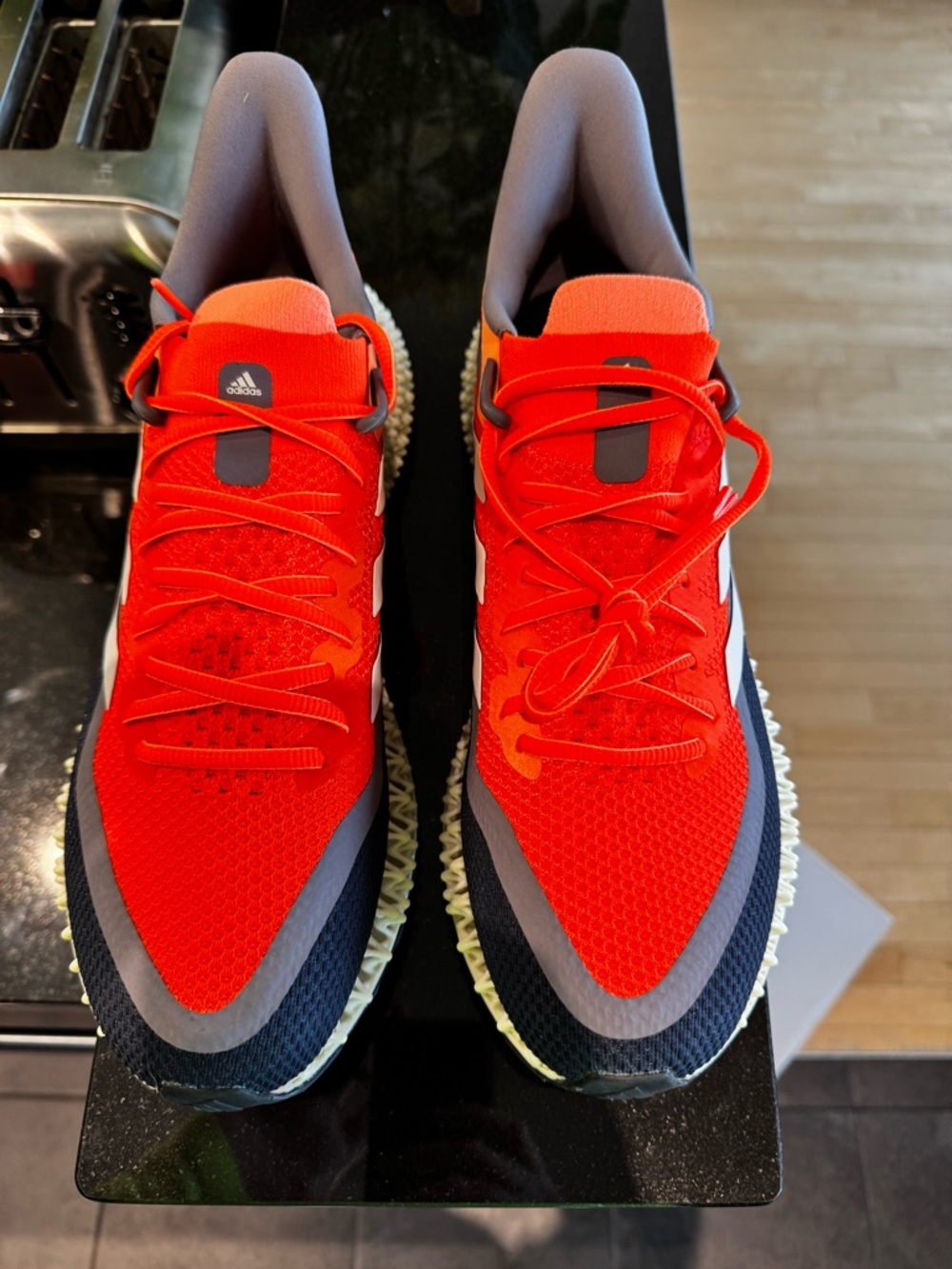 4DFWD Adidas Men’s Bright Red Athletic Running Sneakers
